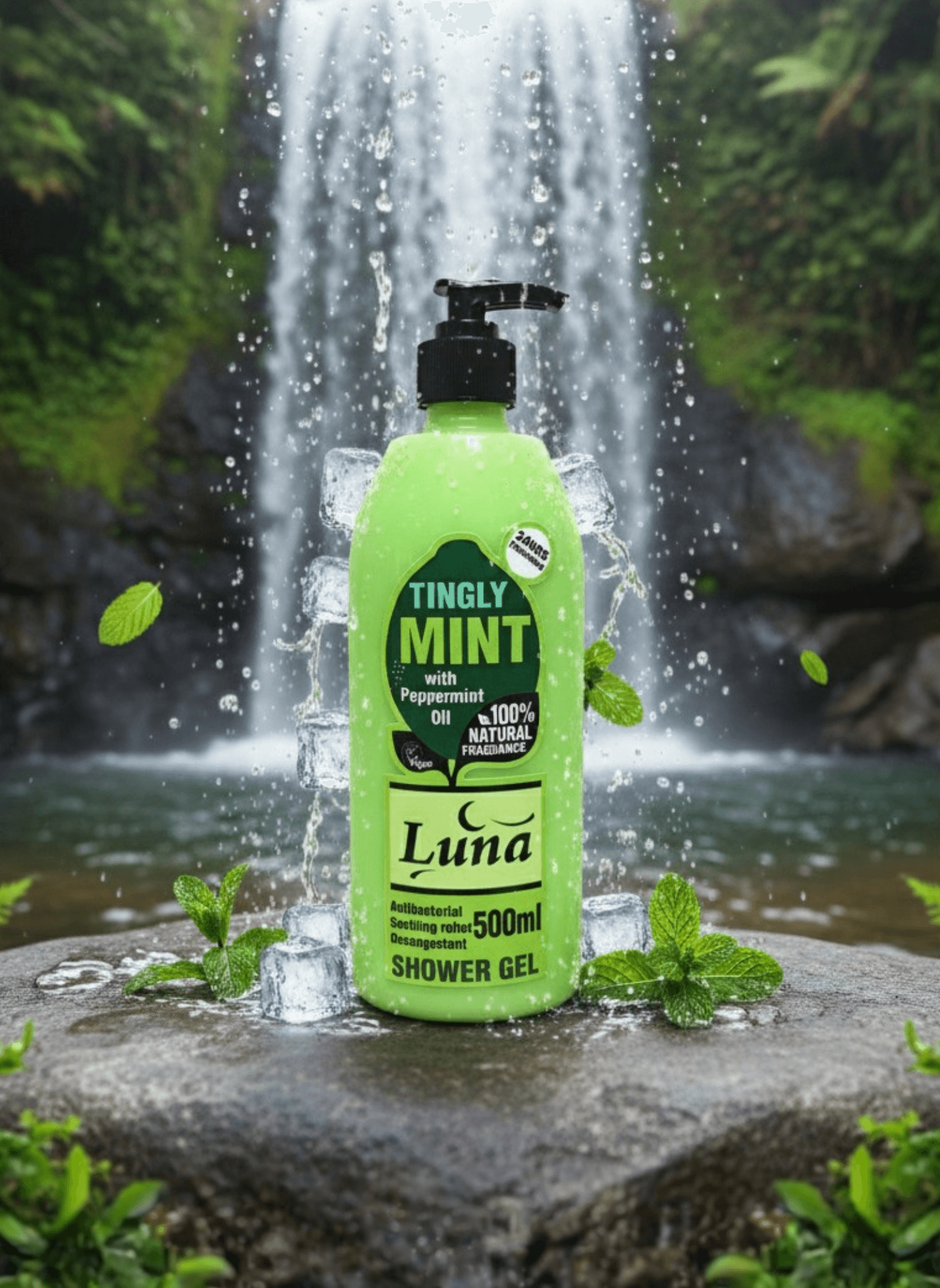 Shower Gel - TINGLY MINT WITH PEPPERMINT OIL (500ml)